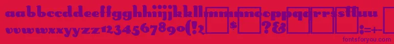 Ds Rabbit Medium Font – Purple Fonts on Red Background