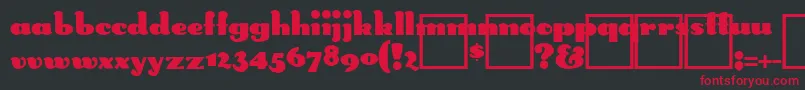 Ds Rabbit Medium Font – Red Fonts on Black Background