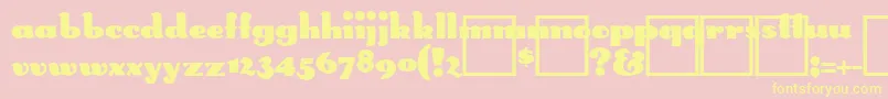 Saiba mais sobre a fonte Ds Rabbit Medium Fonte Ds Rabbit Medium – fontes amarelas em um fundo rosa