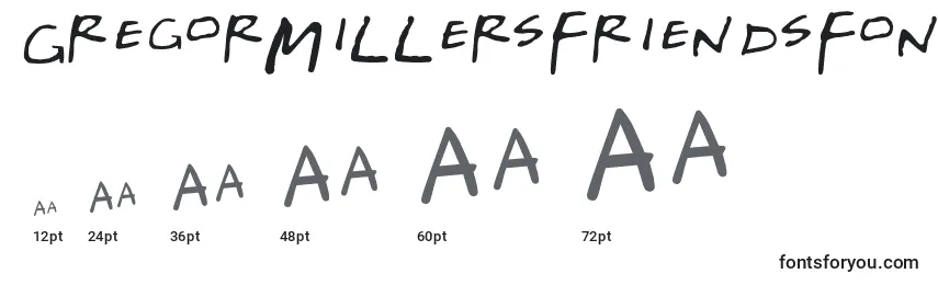 sizes of gregormillersfriendsfont font, gregormillersfriendsfont sizes