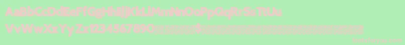 Шрифт Xerotypique – розовые шрифты на зелёном фоне