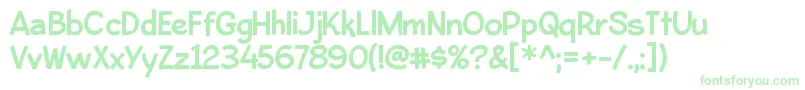 BleekerRegular Font – Green Fonts on White Background