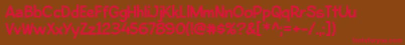 BleekerRegular Font – Red Fonts on Brown Background