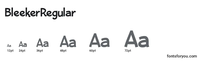 BleekerRegular Font Sizes