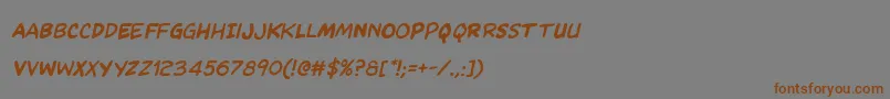 Шрифт Kangaroocourtital – коричневые шрифты на сером фоне