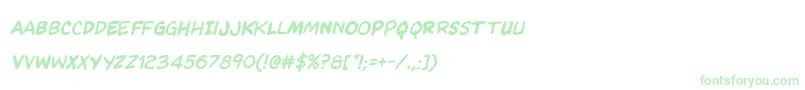 Kangaroocourtital Font – Green Fonts on White Background