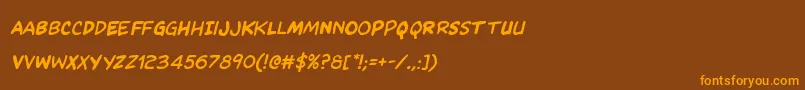 Kangaroocourtital Font – Orange Fonts on Brown Background