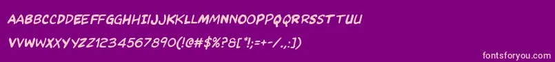 Kangaroocourtital Font – Pink Fonts on Purple Background