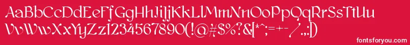 Kawoszeh Font – White Fonts on Red Background