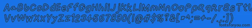 Loogiehawkotlobl Font – Black Fonts on Blue Background