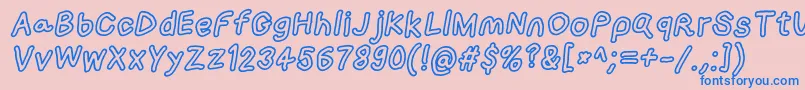 Loogiehawkotlobl Font – Blue Fonts on Pink Background