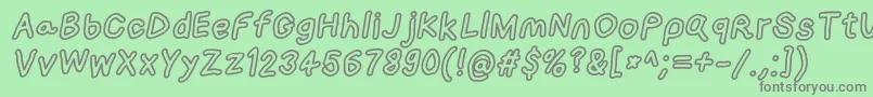 Loogiehawkotlobl Font – Gray Fonts on Green Background