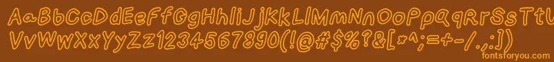 Шрифт Loogiehawkotlobl – оранжевые шрифты на коричневом фоне