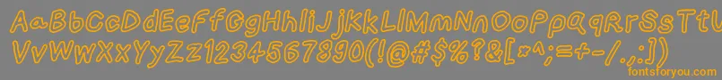 Loogiehawkotlobl Font – Orange Fonts on Gray Background