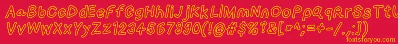 Loogiehawkotlobl Font – Orange Fonts on Red Background