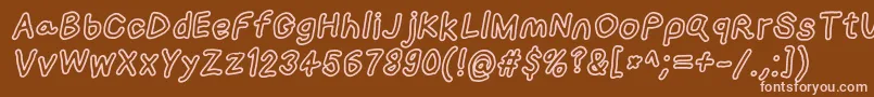 Loogiehawkotlobl Font – Pink Fonts on Brown Background