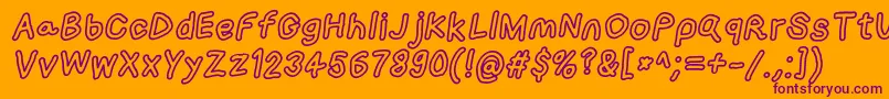 More about Loogiehawkotlobl Font Loogiehawkotlobl Font – Purple Fonts on Orange Background