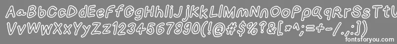 Loogiehawkotlobl Font – White Fonts on Gray Background