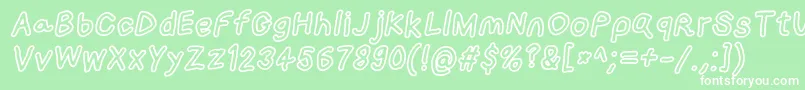 Loogiehawkotlobl Font – White Fonts on Green Background