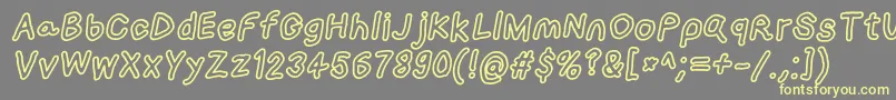 Loogiehawkotlobl Font – Yellow Fonts on Gray Background