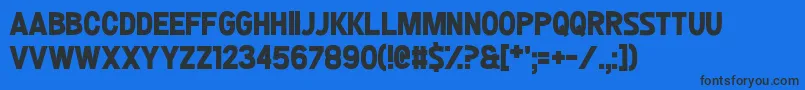 BallsOfBastille Font – Black Fonts on Blue Background