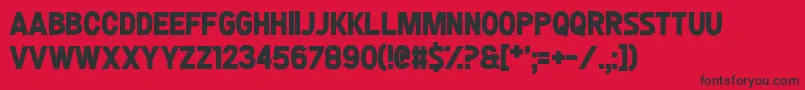 BallsOfBastille Font – Black Fonts on Red Background