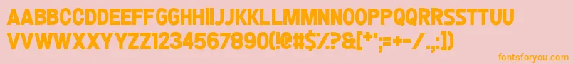 BallsOfBastille Font – Orange Fonts on Pink Background