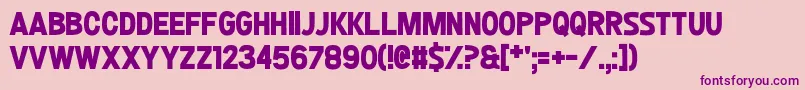 BallsOfBastille Font – Purple Fonts on Pink Background