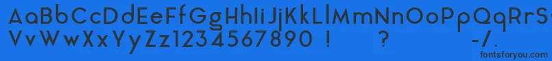 AquaGrotesque Font – Black Fonts on Blue Background
