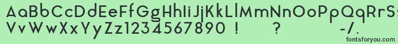 AquaGrotesque Font – Black Fonts on Green Background