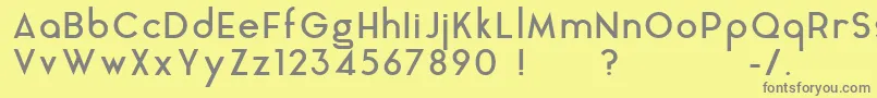 AquaGrotesque Font – Gray Fonts on Yellow Background