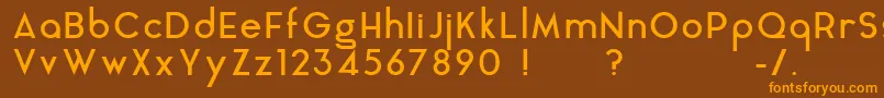 AquaGrotesque Font – Orange Fonts on Brown Background