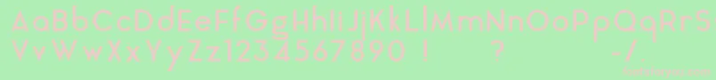 AquaGrotesque Font – Pink Fonts on Green Background