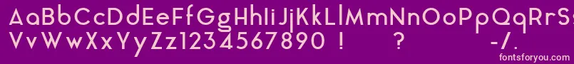 AquaGrotesque Font – Pink Fonts on Purple Background