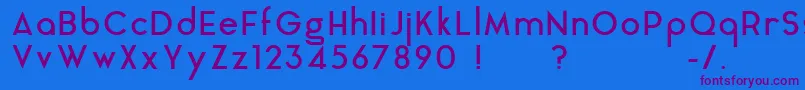AquaGrotesque Font – Purple Fonts on Blue Background