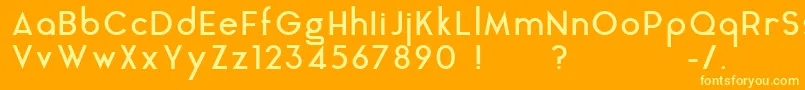 AquaGrotesque Font – Yellow Fonts on Orange Background