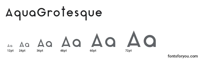 Размеры шрифта AquaGrotesque