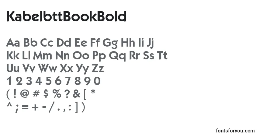 A fonte KabelbttBookBold – alfabeto, números, caracteres especiais