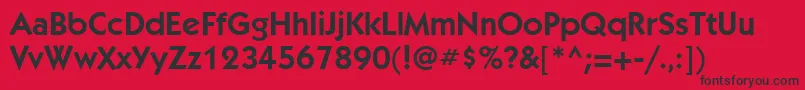 KabelbttBookBold Font – Black Fonts on Red Background