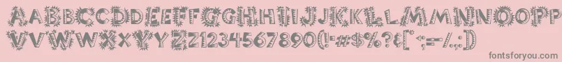 Chorizo Font – Gray Fonts on Pink Background