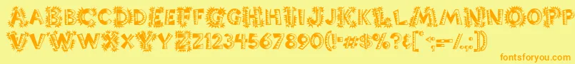 Chorizo Font – Orange Fonts on Yellow Background