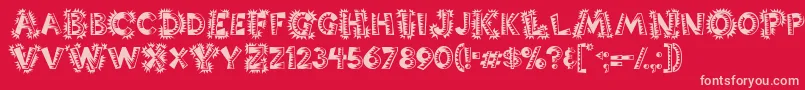 Chorizo Font – Pink Fonts on Red Background