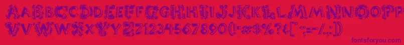 Chorizo Font – Purple Fonts on Red Background