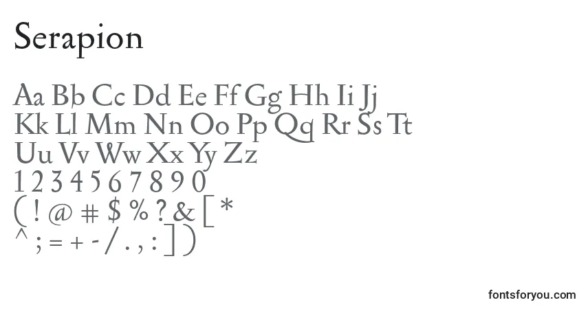 Шрифт Serapion – алфавит, цифры, специальные символы
