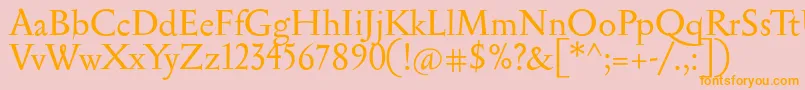 Serapion Font – Orange Fonts on Pink Background