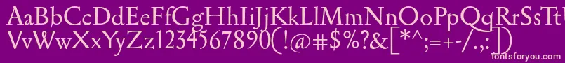 Serapion Font – Pink Fonts on Purple Background