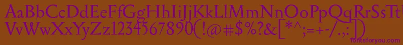 Serapion Font – Purple Fonts on Brown Background