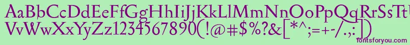 Serapion Font – Purple Fonts on Green Background