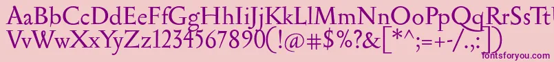 Serapion Font – Purple Fonts on Pink Background