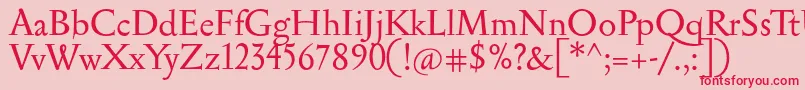 Serapion Font – Red Fonts on Pink Background